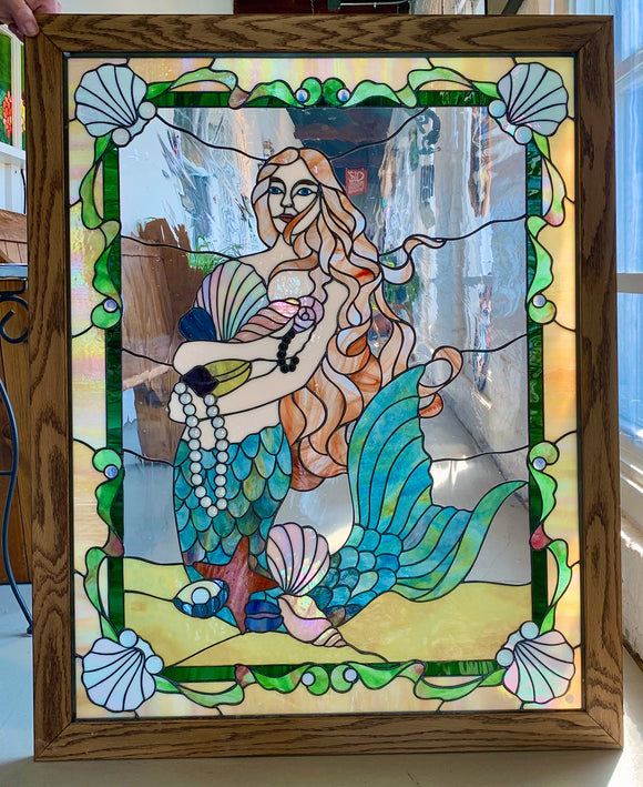 Mystical Stained Glass Mermaid