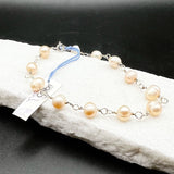 Freshwater Pearl and Sterling Silver Link Bracelet