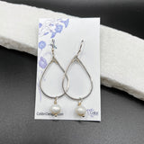 Sterling Silver and Pearl Drop Earrings