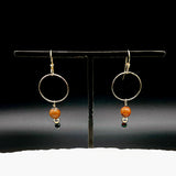 Sterling Hoops with Landscape Jasper and Sterling Silver