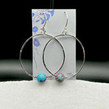 Really Large Hoop and Turquoise Earrings