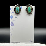 Sterling Silver and Turquoise Clip-On Earrings