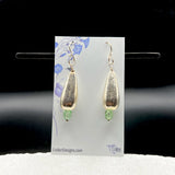 Sterling Silver and Peridot Hollow Earrings