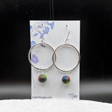 Small Hoops with Impression Jasper Earrings