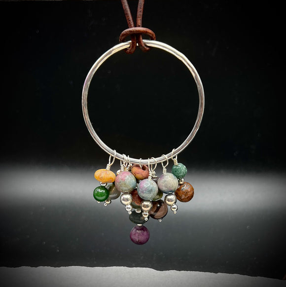 Circle and Beads Necklace