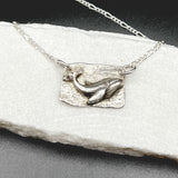 Carved Sterling Silver Whale Necklace
