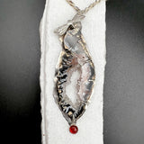 Agate Slice Sterling Silver Necklace