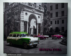 Enhanced Paper Gallery Wrap, Havana Hotel and Cars