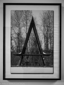 Framed Print, A-Frame, Bensons Park, NH
