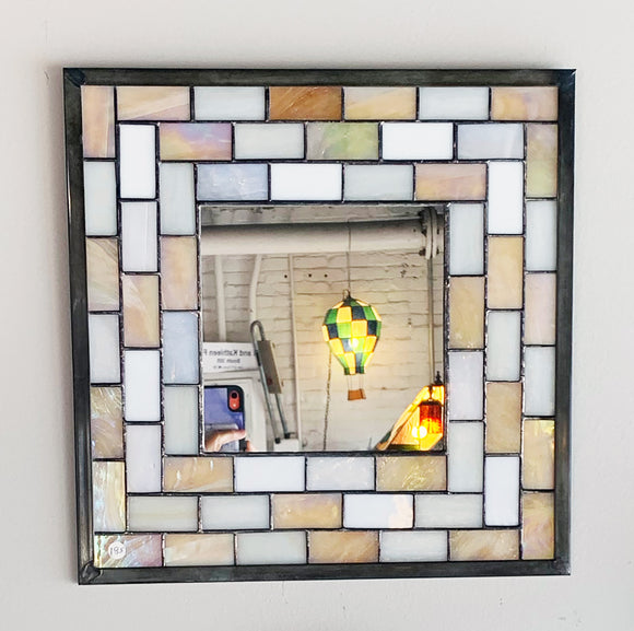 Square Stained Glass Mirror