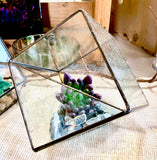 Stained Glass Cube Terrarium