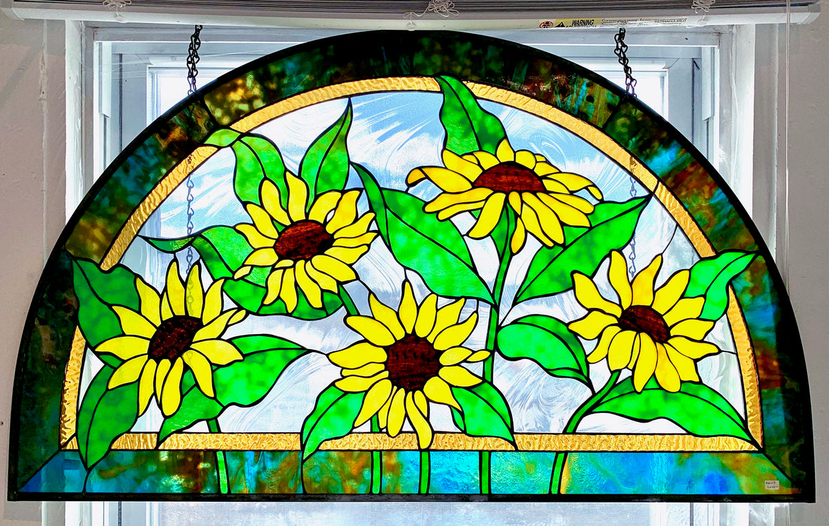Stained Glass Sunflower Semi-circle – The Picker Artists Store