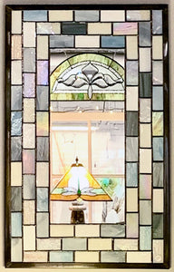 Rectangular Subway Tile Stained Glass Mirror