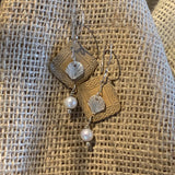 Sterling Silver and Bronze Earrings