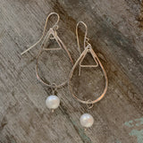 Sterling Silver Drops with Pearls