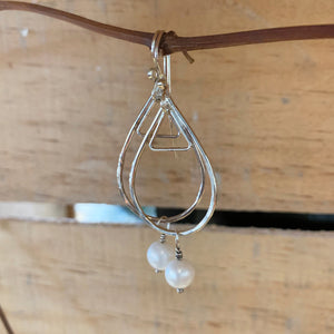 Sterling Silver Drops with Pearls
