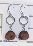 Hoop Earrings with Copper Discs