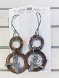 Copper Hoops with Dragonflies