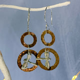 Copper Hoops with Dragonflies
