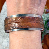 Silver and Copper Cuff Bracelet