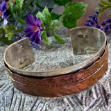 Silver and Copper Cuff Bracelet