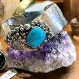 Sterling "River Rock" and Turquoise Bracelet