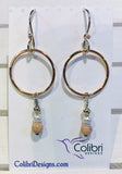 Rose Gold Hoops with Sterling Silver