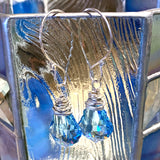 Blue Swarovski Crystal Drop Earrings