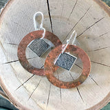 Sterling Silver Celtic and Copper Earrings