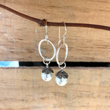 Sterling Silver Circles with Marcasite and Pearls