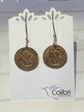 Sculpture Symposium Bronze Earrings with Sterling Silver Ear Wires