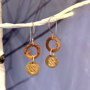Sculpture Symposium Bronze and Copper Earrings