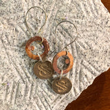 Sculpture Symposium Bronze and Copper Earrings