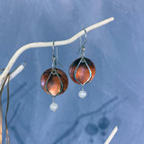 Little Copper Domes with Sterling and Pearls
