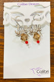 Rudolph Earrings - Sterling Silver and Swarovski Crystals