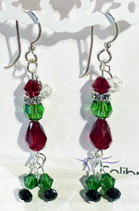 The Grinch Earrings with Swarovski and Sterling