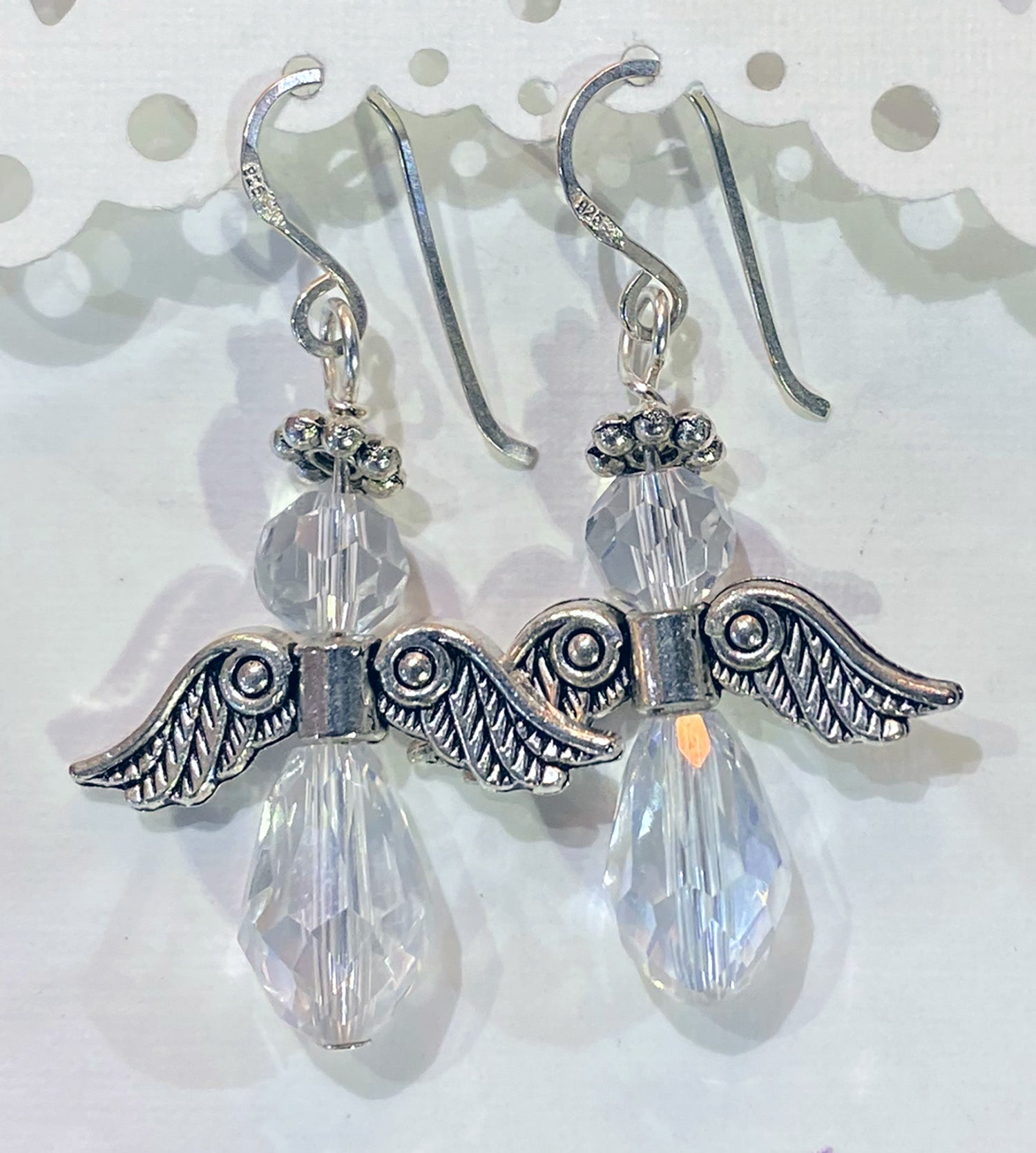 Crystal Angel Earrings