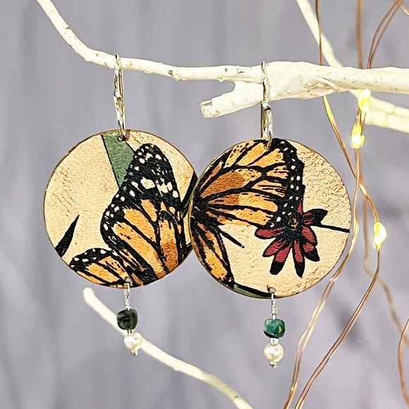 Leather Butterfly Earrings
