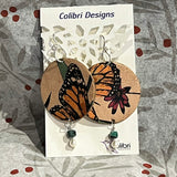 Leather Butterfly Earrings